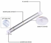 Cata CT-2475 40W Gold Yatay Bant Armatür 120Cm Led Armatür Aydınlatma Günışığı 3200K - 3