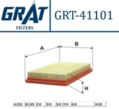 Grat 41101  Hava Filtresi Micra K12 03-10 Note 07-10 Qashqai 07-11 1.5 DCI 1.6 - 1