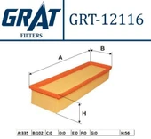 Grat 12116  Hava Filtresi 207 Partner / C2 C3 1.6 16V - 1