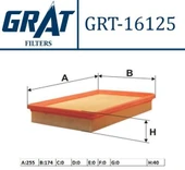 Grat 16125  Hava Filtresi Coupe 02-09 1.6 2.0 2.7 Elantra 00-06 1.6 2.0 2.0 CRDI / Cerato 04-09 1.6 2.0 - 1