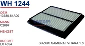 Wunder WH1244 HAVA  FİLTRESİ - SUZUKİ VİTARA 1,6-1,6 İ CABRİO 81- - 1
