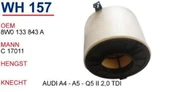 Wunder WH157 HAVA FİLTRESİ - AUDI A4 - A5 - Q5 II 2,0 TDİ - 1