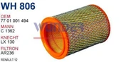 Wunder WH806 HAVA FİLTRESİ - RENAULT 12 - 1