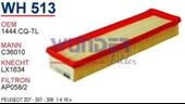 Wunder WH513 HAVA FİLTRESİ - PEUGEOT 207 - 307 - 308 1.4 16 v - 1