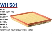 Wunder WH581 HAVA FİLTRESİ - FORD TRANSİT - TOURNEO CUSTOM 2012 2 - 1