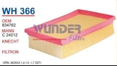 Wunder WH366 HAVA  FİLTRESİ - OPEL MOKKA 1,4-1,6 -1,7 CDTİ - 1