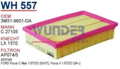 Wunder WH557 HAVA FİLTRESİ - VOLVO S40 1,6 D 2005-2007 - 1