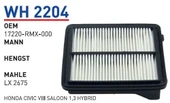 Wunder WH2204 HAVA FİLTRESİ - HONDA CIVIC VIII SALOON 1,3 HYBRİD - 1