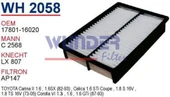 Wunder WH2058 HAVA FİLTRESİ - Toyota Uyumlu CORONA 89-95 - 1