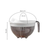 Qlüx İdeas Qmix Pirinç Süzgeci Fil Dişi 3000ml 22cm - 2