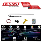 Araç İçi Ambiyans Aydınlatma Wifi Kontrol 12-24V USB 110 cm - 1