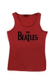 fame-stoned  The Beatles Baskılı Sıfır Kol T-shirt - 5