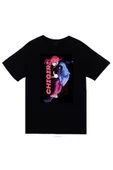 fame-stoned Blue Lock Chigiri Hyoma Anime Baskılı Unisex %100 Pamuk Siyah T-shirt thumbnail 1