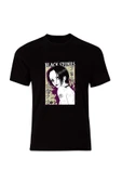 fame-stoned  Black Stones Nana Karakterli Anime Baskılı Unisex %100 Pamuk Siyah T-shirt - 1