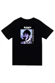 fame-stoned  Bleach Rukia Kuchiki Anime Baskılı Unisex %100 Pamuk Siyah T-shirt thumbnail 1