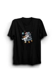 fame-stoned  Unisex Siyah Be Brave Baskılı T-shirt - 1