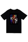 fame-stoned  Blue Lock Anime Baskılı Unisex %100 Pamuk Siyah T-shirt thumbnail 1