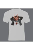 fame-stoned  Stranger Things Baskılı Unisex %100 Pamuk Beyaz T-shirt - 1