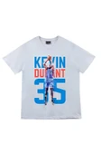 fame-stoned  Kevin Durant Baskılı Unisex %100 Pamuk Beyaz T-shirt thumbnail 1