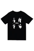 fame-stoned  The Beatles Baskılı Unisex %100 Pamuk Siyah T-shirt - 1