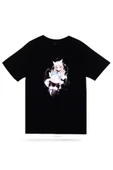 fame-stoned  Furina Genshin İmpact Anime Baskılı Unisex Siyah %100 Pamuk T-shirt - 1