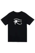 fame-stoned  Ra'nın Gözü Baskılı Unisex %100 Pamuk Mavi T-shirt - 3