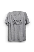 fame-stoned  Just Married Evlendik Baskılı Tshirt - 1