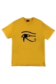fame-stoned  Ra'nın Gözü Baskılı Unisex %100 Pamuk Mavi T-shirt - 6