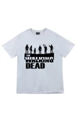 fame-stoned  Unisex Beyaz The Walking Death Baskılı T-shirt thumbnail 1