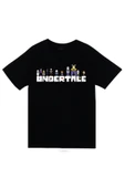 fame-stoned  Undertale Baskılı Unisex %100 Pamuk Siyah T-shirt thumbnail 1