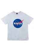 fame-stoned  Unisex Beyaz Nasa Baskılı T-shirt thumbnail 1