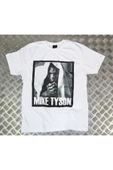 fame-stoned  Mike Tyson Baskılı Unisex %100 Pamuk Beyaz T-shirt thumbnail 1