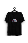 fame-stoned  Stay Focused Baskılı Unisex %100 Pamuk Siyah T-shirt thumbnail 1