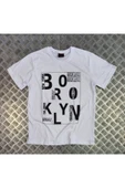 fame-stoned  Unisex Beyaz New York Brooklyn Baskılı T-shirt thumbnail 1