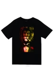 fame-stoned  Unisex Siyah Aslan Smokin Baskılı T-shirt thumbnail 1