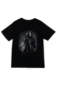 fame-stoned  Unisex Siyah The Crow Baskılı T-shirt thumbnail 1