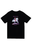 fame-stoned Barbie Baskılı Unisex Siyah %100 Pamuk T-shirt thumbnail 1