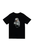 fame-stoned  Billie Eilish Baskılı Unisex %100 Pamuk Siyah T-shirt thumbnail 1