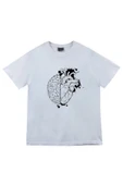 fame-stoned  Beyaz Heart Baskılı T-shirt thumbnail 1
