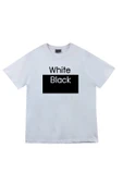 fame-stoned  Unisex Beyaz Off White Black Baskılı T-shirt thumbnail 1