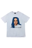 fame-stoned  Unisex Beyaz Billie Eilish Baskılı Beyaz %100 Pamuk T-shirt thumbnail 1