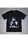 fame-stoned  Death Note Anime Baskılı Unisex %100 Pamuk Siyah T-shirt thumbnail 1