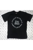 fame-stoned  Yüzüklerin Efendisi Baskılı Unisex %100 Pamuk Siyah T-shirt thumbnail 1