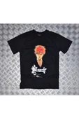fame-stoned  Siyah Bleach Baskılı T-shirt thumbnail 1