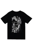 fame-stoned  Billie Eilish Baskılı Unisex %100 Pamuk Siyah T-shirt thumbnail 1