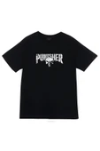fame-stoned  Punisher, Kuru Kafa Baskılı Unisex %100 Pamuk Siyah T-shirt thumbnail 1