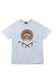 fame-stoned  Unisex Beyaz Baskılı T-Shirt - 1