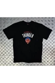 fame-stoned  Unisex Siyah Oklahoma Cıty Thunder Baskılı T-Shirt thumbnail 1