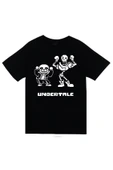 fame-stoned  Undertale Baskılı Unisex %100 Pamuk Siyah T-shirt thumbnail 1