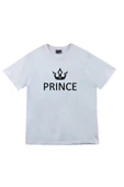 fame-stoned  Prince Prens Baskılı Unisex %100 Pamuk Beyaz T-shirt thumbnail 1